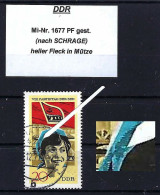 DDR Mi-Nr. 1677 PF Plattenfehler Gestempelt Nach SCHRAGE - Siehe Beschreibung Und Bild - Abarten Und Kuriositäten