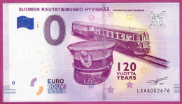 0-Euro LEAA 2018-1 SUOMEN RAUTATIENMUSEO HYVINKÄÄ - FINNISH RAILWAY MUSEUM - Essais Privés / Non-officiels