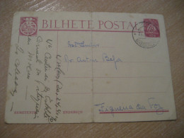 MANGUALDE 1955 To Figueira Da Foz Cancel Folded Bilhete Postal Stationery Card PORTUGAL - Brieven En Documenten