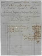 Brazil 1864 Invoice Fortuné Segond & Macôn Hat Factory Issued In Rio De Janeiro Dry Cancel Francisco De Mattos Trindade - Storia Postale