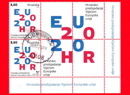 CROAZIA - HRVATSKA - Usato - 2020 - Presidenza Dell'Unione Europea 2020 - 8.60 X 2 - Croatia