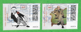 BRD 2023  Mi.Nr. 3794 / 3795 , 100. Geburtstag LORIOT - Nassklebend - Gestempelt / Fine Used / (o) - Gebraucht