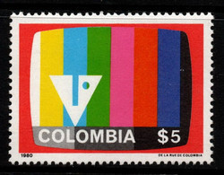 05- KOLUMBIEN - 1980- MI#:1416- MNH- “INRAVISION” – NATIONAL TELEVISION COMPANY - Colombia