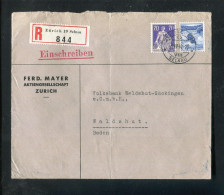 "SCHWEIZ" 1940, Reco-Brief Mit Rueckseits Deutscher "ZENSUR" Ex Zuerich Nach Waldshut (R1166) - Briefe U. Dokumente