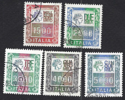 Italia 1978/79; Alti Valori: Italia Turrita E Cifra; Serie Di 5 Valori. - 1971-80: Used