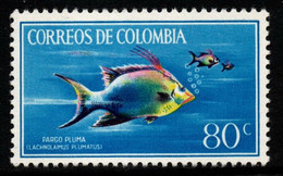 05A- KOLUMBIEN – 1966- MI#:1078 - MNH- PARGO PLUMA (LACHNOLAIMUS PLUMATUS) - FISHES. MARINE LIFE / FAUNA / FISH - Colombie