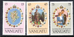VANUATU - 1981 ROYAL WEDDING SET (3V) FINE MNH ** SG 315-317 - Vanuatu (1980-...)