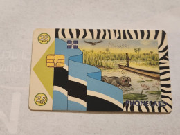 BOTSWANA-(BW-BTC-0013A)-Hippo & Canoe-(3)-(25 PULA)-(BOGAA-000446291)-used Card+1card Prepiad Free - Botsuana