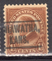 MM-382; USA Precancel/Vorausentwertung/Preo; HIAWATHA (KS), Type 466 - Vorausentwertungen