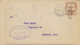 1913 MÉXICO , LA CANANEA  / SONORA , YV. 218 SIN TALÓN , SELLO DE RECARGO TRANSITORIO DEL EJÉRCITO CONSTITUCIONALISTA - Messico