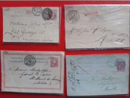 Lot De 10 Cartes ENTIER POSTAUX DIFFERENTS PAYS EUROPE DATANT DE 1881 A 1896 - Sammlungen (ohne Album)