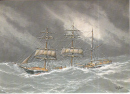 LES GRANDS VOILLIERS  FRANCAIS  - Le Trois Mâts Barque " LA TOUR D'AUVERGNE " - Sailing Vessels