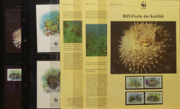 Antigua Und Barbuda 1987 WWF Komplettes Kapitel 1010-1013 WWF Fische #GI422 - Marine Life