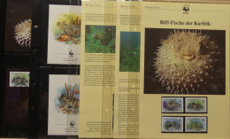 Antigua Und Barbuda 1987 WWF Komplettes Kapitel 1010-1013 WWF Fische #GI420 - Marine Life