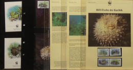 Antigua Und Barbuda 1987 WWF Komplettes Kapitel 1010-1013 WWF Fische #GI423 - Marine Life