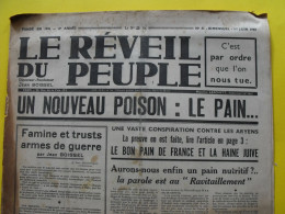 Le Réveil Du Peuple N° 61 Du 1er Juin 1943. Collaboration Antisémite. Boissel  Laschett LVF - Weltkrieg 1939-45