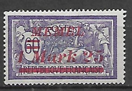 MEMEL OCCUPAZIONE TEDESCA  1920 FRANCOBOLLI DI FRANCIA  SOPRASTAMPATI UNIF.27 MLH VF - Andere & Zonder Classificatie