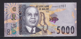 MALAWI-2022-RESERVE BANK OF MALAWI-5000 KWACHA- AV PREFIX-UNCIRCULATED. - Autres - Afrique