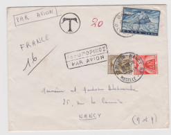 OLYMPIE POUR NANCY, 1963,lettre Taxée   ( SN24/12/23.2) - 1960-.... Covers & Documents