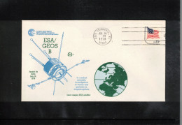 USA 1978 Space / Weltraum Satellite ESA - GEOS B Interesting Cover - United States