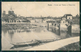 Pavia Città Ponte Sul Ticino ABRASA Cartolina QT8080 - Pavia
