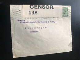 1927 GB 3 Censor Covers Including One Perfin See Photos - Storia Postale