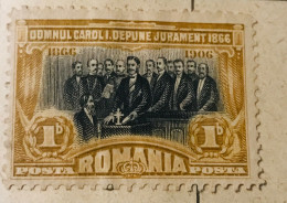 ROUMANIE - VARIÉTÉ D’EFFACEMENT - 1906 - 40ème Régence De Charles 1er - (Mi 187)   Neuf Avec Charnière - Ongebruikt