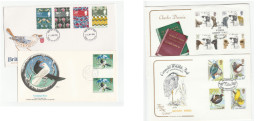 BIRDS 4 Diff  FDCs 1980s  Gb Stamps  Cover Bird Fdc - Zangvogels