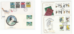 BIRDS 4 Diff  FDCs 1980s  Gb Stamps  Cover Bird Fdc - Songbirds & Tree Dwellers