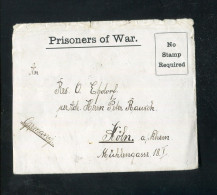 "GB/DR" 1916, Brief "Prisoners Of War", Rs. "ZENSUR" (OPENED BY CENSOR), Nach Koeln, Mit Inhalt (R1189) - Correos De Prisioneros De Guerra