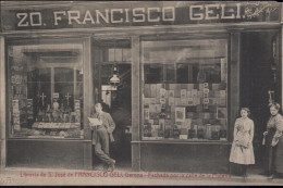 Gerona.(España).Libreria Francisco Geli,2 Tarjetas Exterior E Interior.En El Escaparate Hay Tarjetas.Magnifica.Muy Rara - Tiendas