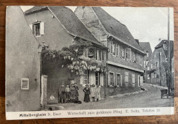 67 - Mittelbergheim Près Barr - Wirtschaft Animée - Restaurant Charrue D'or - E. Seltz - Enseigne - Barr