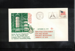 USA 1979 Space / Weltraum Space Shuttle Columbia Solid Rocket Boosters Arrive At KSC Interesting Cover - Estados Unidos