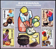 (093) Botswana  1984 / Food / Nutrition / Cuisine / Traditionelle Küche  ** / Mnh  Michel BL 17 - Botswana (1966-...)