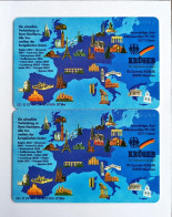 2 Pcs Germany Telekom Telefonkarte Chip Phone Card  Mint Consecutive Number - Lots - Collections