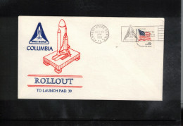 USA 1980 Space / Weltraum Space Shuttle - Roll-Out Columbia Interesting Cover - USA