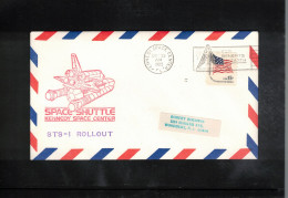 USA 1980 Space / Weltraum Space Shuttle - STS-1 Rollout Interesting Cover - United States