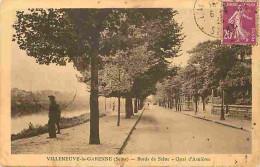 92 - Villeneuve La Garenne - Bords De Seine - Quai D'Asniéres - Animée - Oblitération Ronde De 1935 - CPA - Voir Scans R - Villeneuve La Garenne