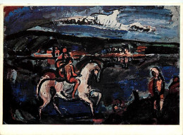 Art - Peinture - Georges Rouault - Chevalier Au Crépuscule - Chevaux - CPM - Voir Scans Recto-Verso - Schilderijen
