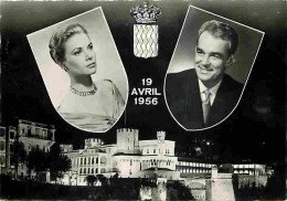 Monaco - Famille Royale - Le Prince Rallier Et Grace Kelly - Multivues - Voir Timbre - Flamme Postale - CPM - Voir Scans - Mehransichten, Panoramakarten