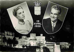 Monaco - Famille Royale - Le Prince Rallier Et Grace Kelly - Multivues - Voir Timbre - Flamme Postale - CPM - Voir Scans - Viste Panoramiche, Panorama