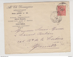 Fixe Marcophilie Lettre Desmazures Négociant Nouméa Pour Marseille 15 Janvier 1925 - Storia Postale