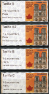 Espagne - 2019 - Salon Philatélique De Paris - Notre Dame De Paris   - 0014 - 045 046 047 048 - Timbres De Distributeurs [ATM]