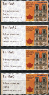 Espagne - 2019 - Salon Philatélique De Paris - Notre Dame De Paris   - 0014 - 001 002 003 004 - Timbres De Distributeurs [ATM]