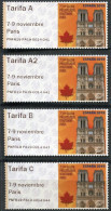 Espagne - 2019 - Salon Philatélique De Paris - Notre Dame De Paris   - 0014 - 041 042 043 044 - Timbres De Distributeurs [ATM]