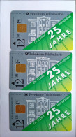3 Pcs Germany Telekom Telefonkarte Chip Phone Card  Mint Consecutive Number - Verzamelingen