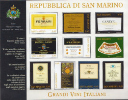 San Marino MNH Minisheets - Wein & Alkohol