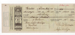 1911. BOSNIA,AUSTRIAN OCCUPATION,SARAJEVO,PRIV. AGRAR & COMMERCIAL BANK OF BIH,SARAJEVO,10 HELLER CHEQUE - Cheques En Traveller's Cheques