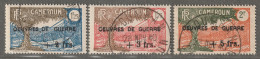 CAMEROUN - N°233/5 Obl (1940-43) Surcharge : Oeuvres De Guerre - Usados