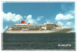 Cruise Liner EUROPA - Large Sized Postcard - HAPAG-LLOYD Shipping Company - - Transbordadores